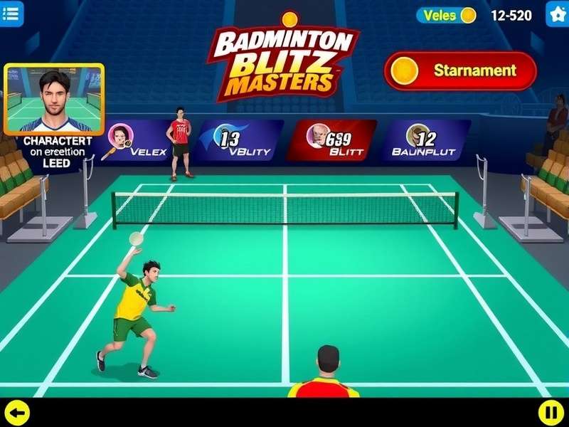 Badminton Blitz Masters Tournament Screen